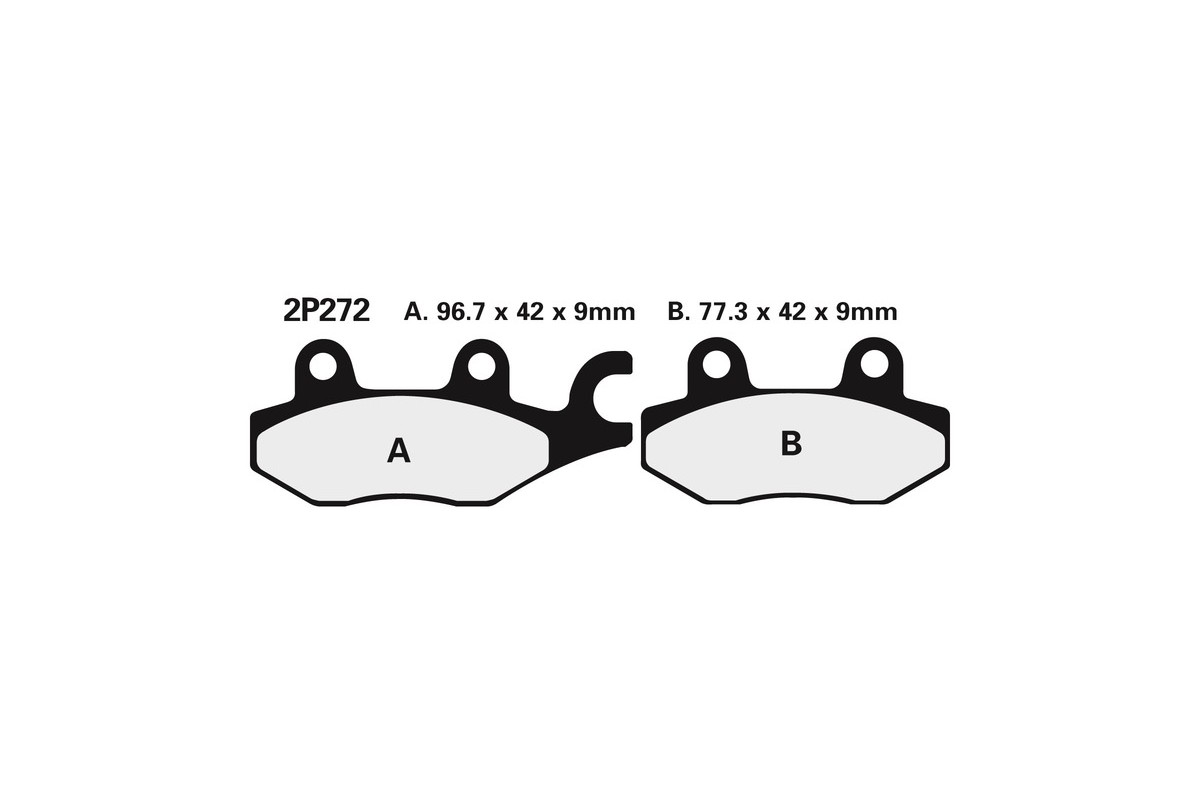 Plaquettes de frein NISSIN route semi-métallique - 2P-272NS