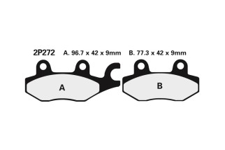 Plaquettes de frein NISSIN route semi-métallique - 2P-272NS
