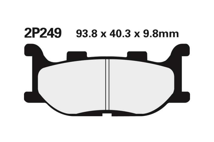 Plaquettes de frein NISSIN route semi-métallique - 2P-249NS