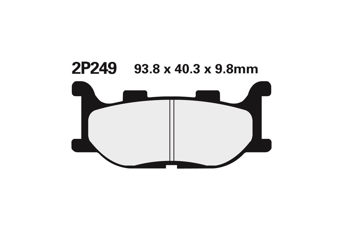 Plaquettes de frein NISSIN route semi-métallique - 2P-249NS