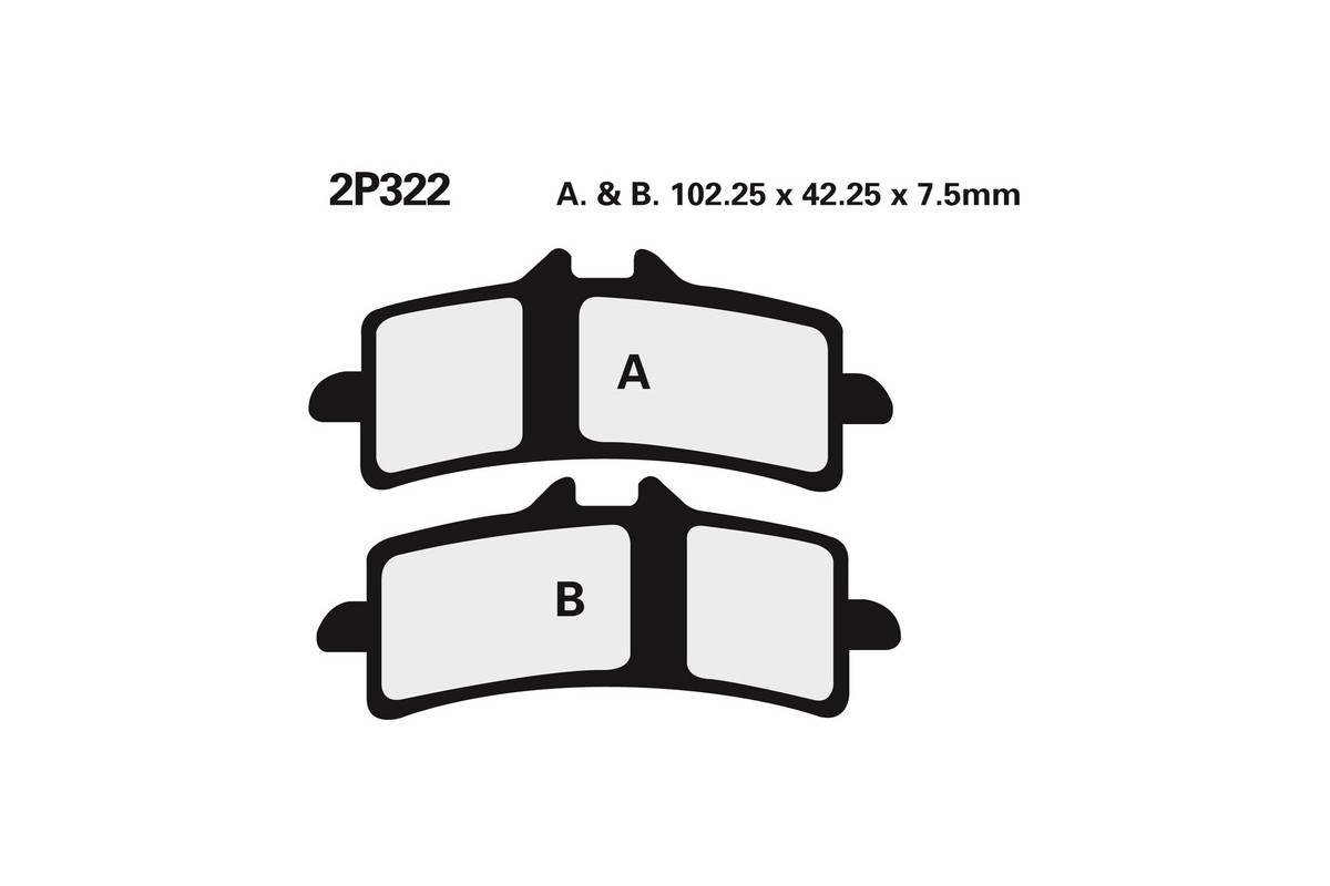 Plaquettes de frein NISSIN route /Off-Road métal fritté - 2P-322ST