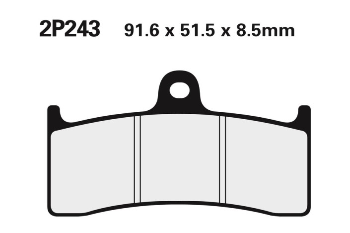 Plaquettes de frein NISSIN route /Off-Road métal fritté - 2P-243ST