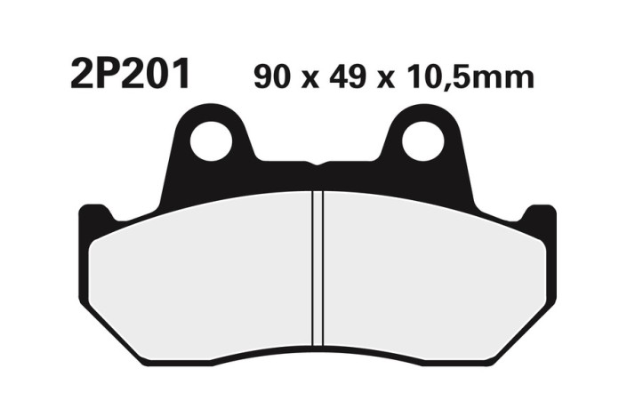 Plaquettes de frein NISSIN route semi-métallique - 2P-201NS