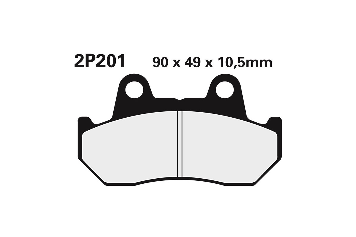 Plaquettes de frein NISSIN route semi-métallique - 2P-201NS