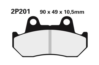 Plaquettes de frein NISSIN route semi-métallique - 2P-201NS