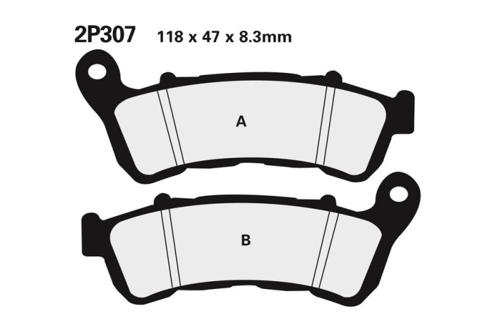 Plaquettes de frein NISSIN route /Off-Road métal fritté - 2P-307ST