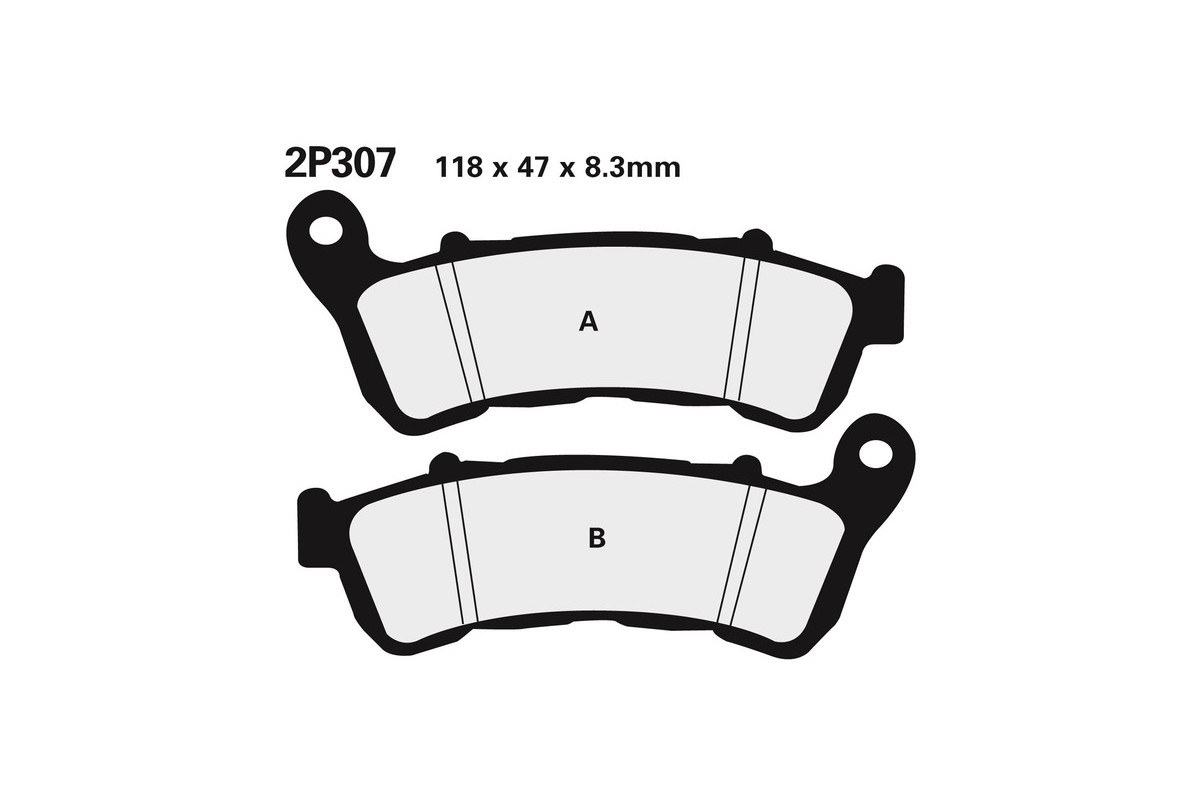 Plaquettes de frein NISSIN route /Off-Road métal fritté - 2P-307ST