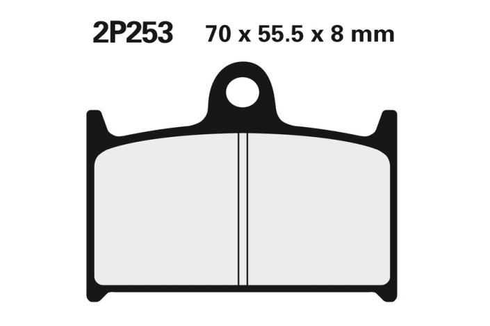 Plaquettes de frein NISSIN route /Off-Road métal fritté - 2P-253ST