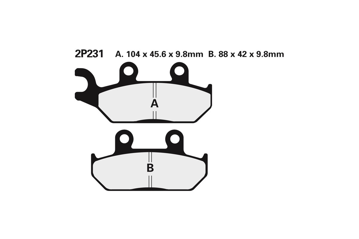 Plaquettes de frein NISSIN route semi-métallique - 2P-231NS