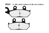 Plaquettes de frein NISSIN route semi-métallique - 2P-231NS