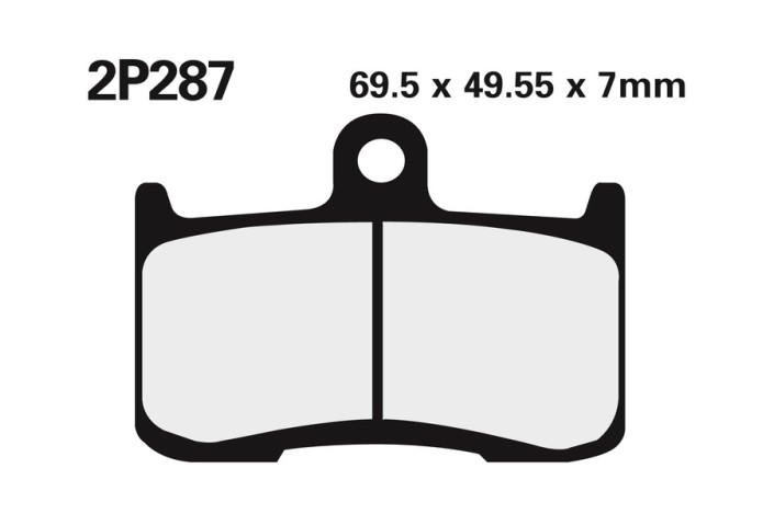 Plaquettes de frein NISSIN route /Off-Road métal fritté - 2P-287ST