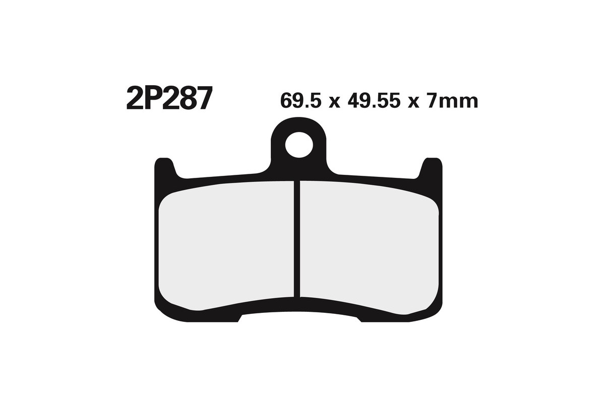 Plaquettes de frein NISSIN route /Off-Road métal fritté - 2P-287ST