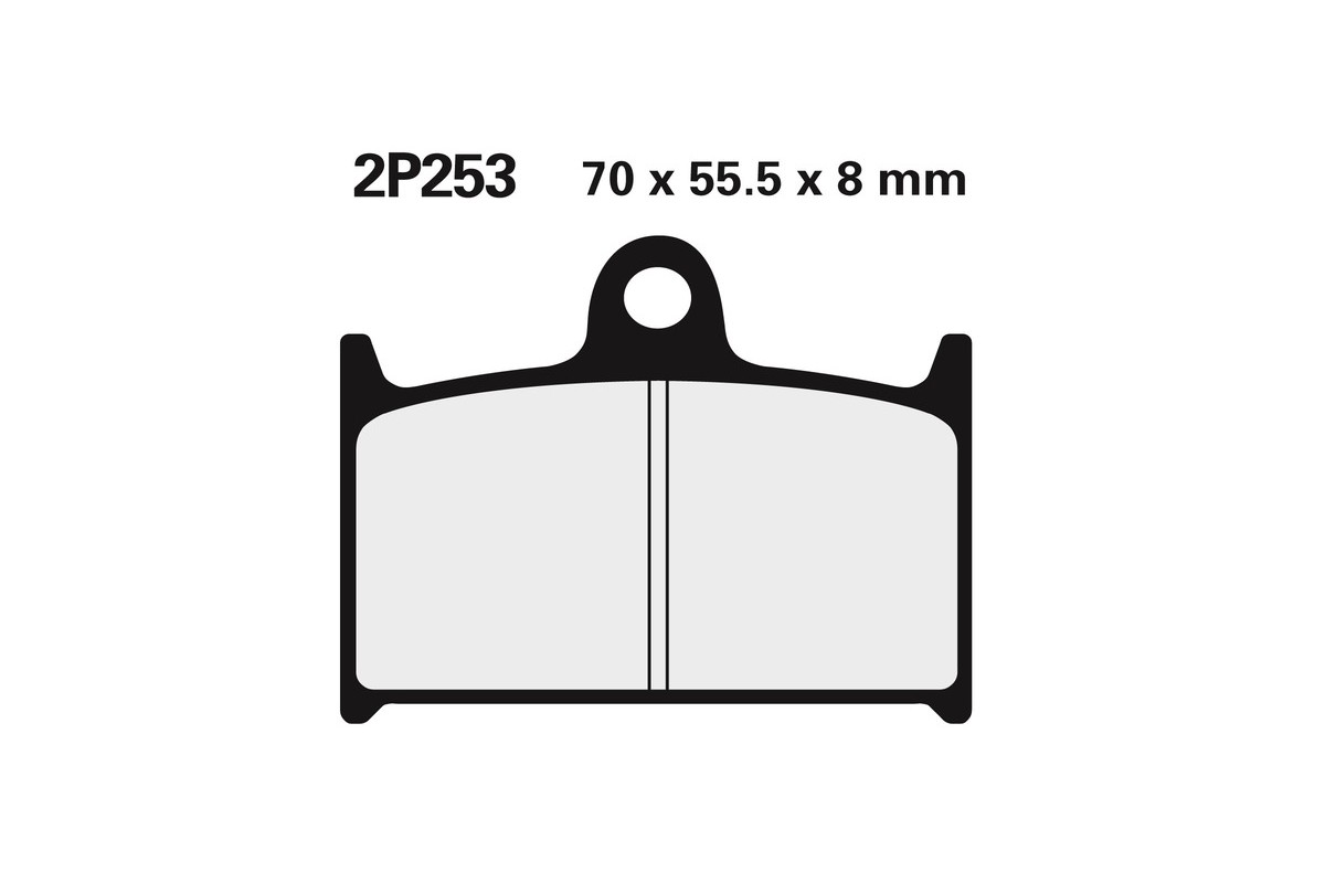 Plaquettes de frein NISSIN route semi-métallique - 2P-253NS