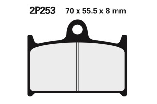 Plaquettes de frein NISSIN route semi-métallique - 2P-253NS