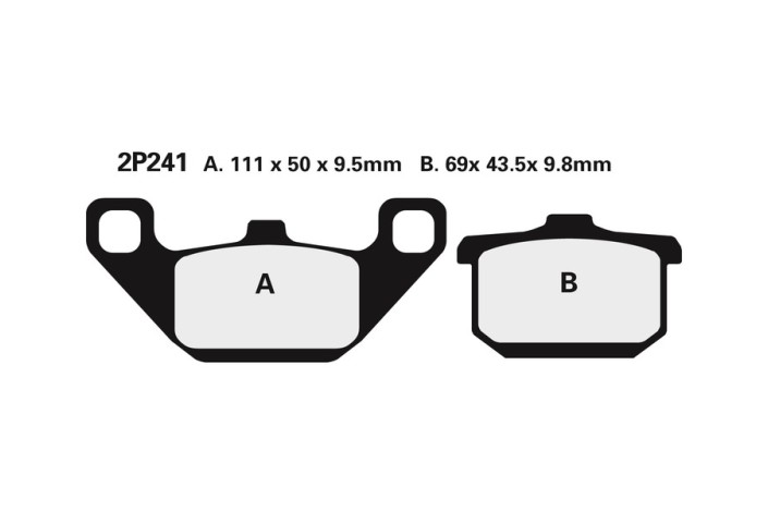 Plaquettes de frein NISSIN route semi-métallique - 2P-241NS