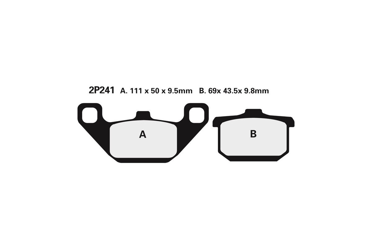 Plaquettes de frein NISSIN route semi-métallique - 2P-241NS