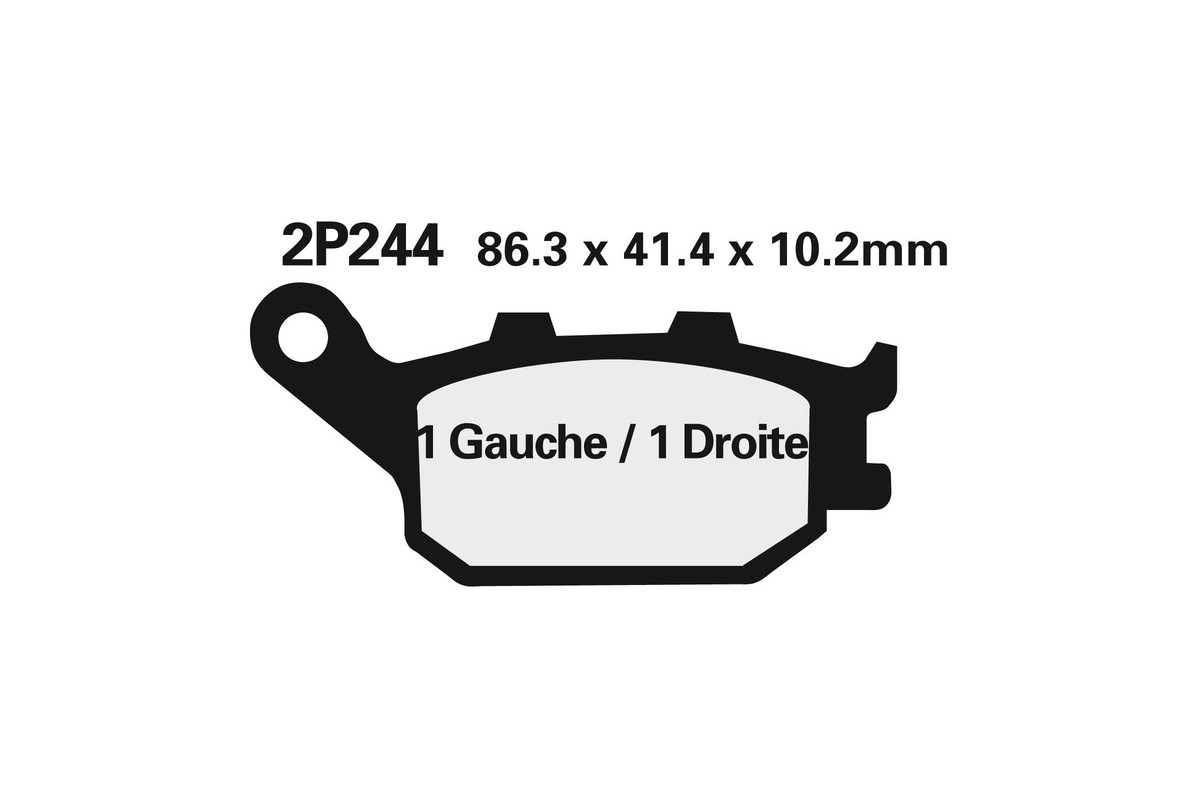 Plaquettes de frein NISSIN route /Off-Road métal fritté - 2P-244ST