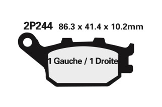 Plaquettes de frein NISSIN route /Off-Road métal fritté - 2P-244ST