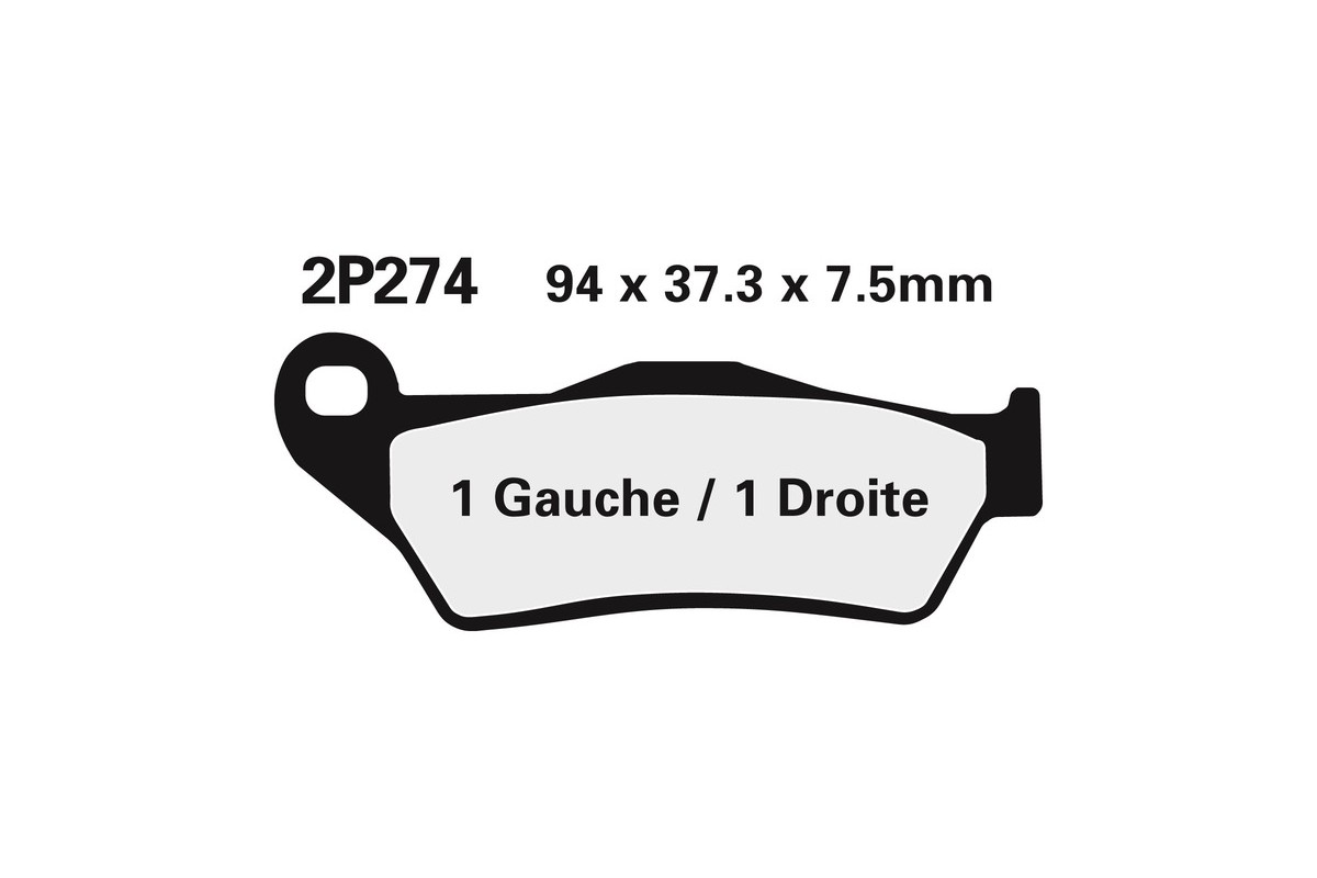 Plaquettes de frein NISSIN route /Off-Road métal fritté - 2P-274ST-MX