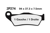 Plaquettes de frein NISSIN route /Off-Road métal fritté - 2P-274ST-MX