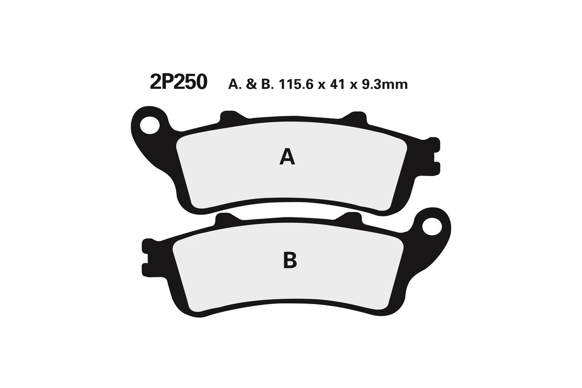 Plaquettes de frein NISSIN route /Off-Road métal fritté - 2P-250ST-F1