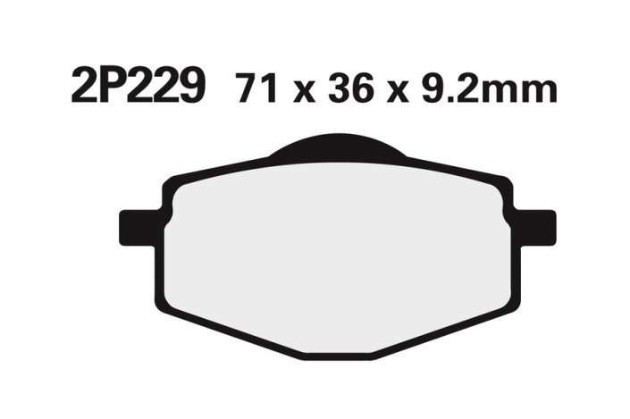 Plaquettes de frein NISSIN route semi-métallique - 2P-229NS