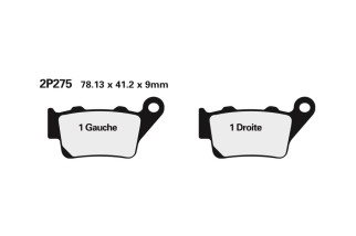 Plaquettes de frein NISSIN route semi-métallique - 2P-275NS