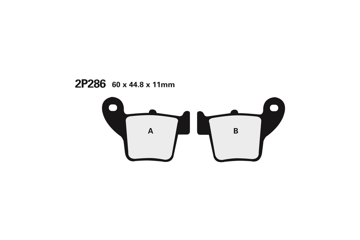 Plaquettes de frein NISSIN route /Off-Road métal fritté - 2P-286ST-MX