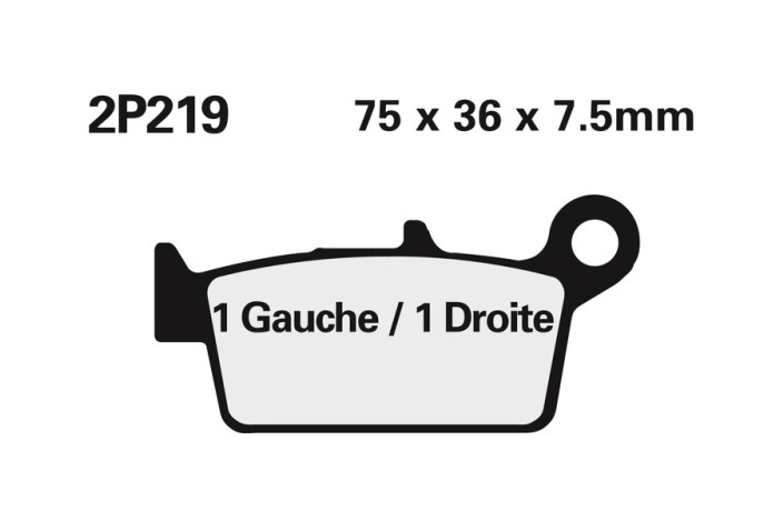 Plaquettes de frein NISSIN route /Off-Road métal fritté - 2P-219ST-MX