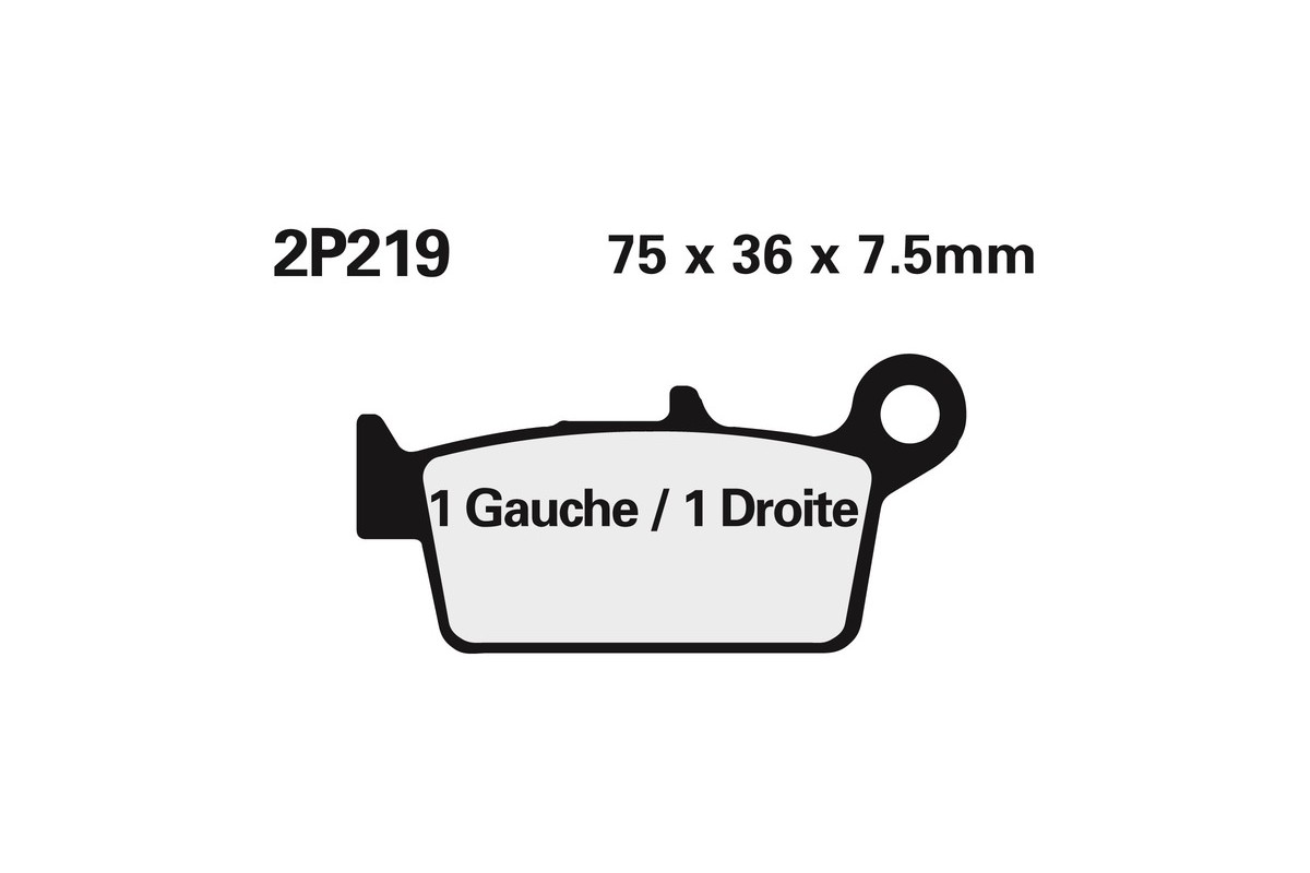 Plaquettes de frein NISSIN route /Off-Road métal fritté - 2P-219ST-MX