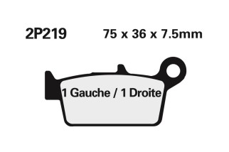 Plaquettes de frein NISSIN route /Off-Road métal fritté - 2P-219ST-MX