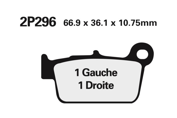 Plaquettes de frein NISSIN route /Off-Road métal fritté - 2P-296ST-MX