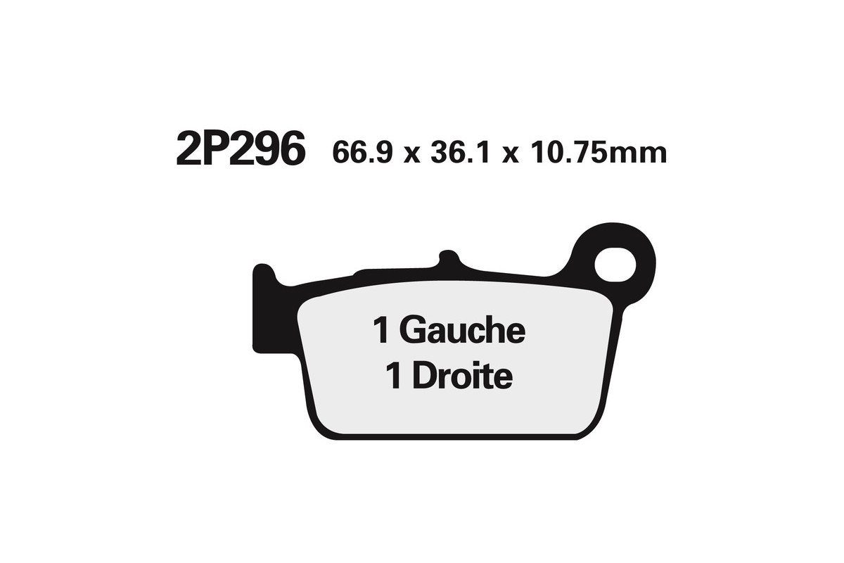 Plaquettes de frein NISSIN route /Off-Road métal fritté - 2P-296ST-MX