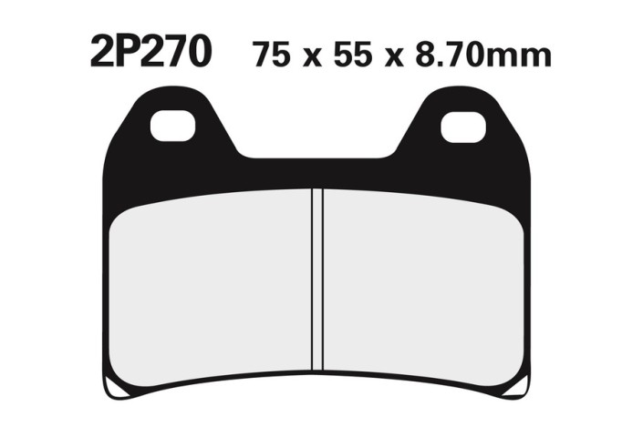 Plaquettes de frein NISSIN route semi-métallique - 2P-270NS