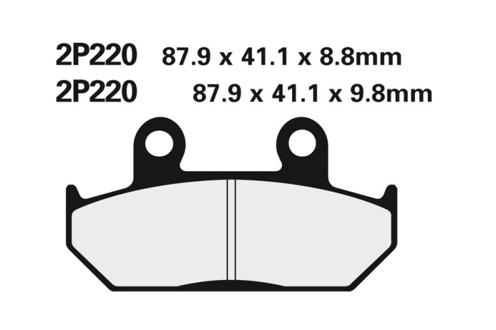 Plaquettes de frein NISSIN route semi-métallique - 2P-220NS