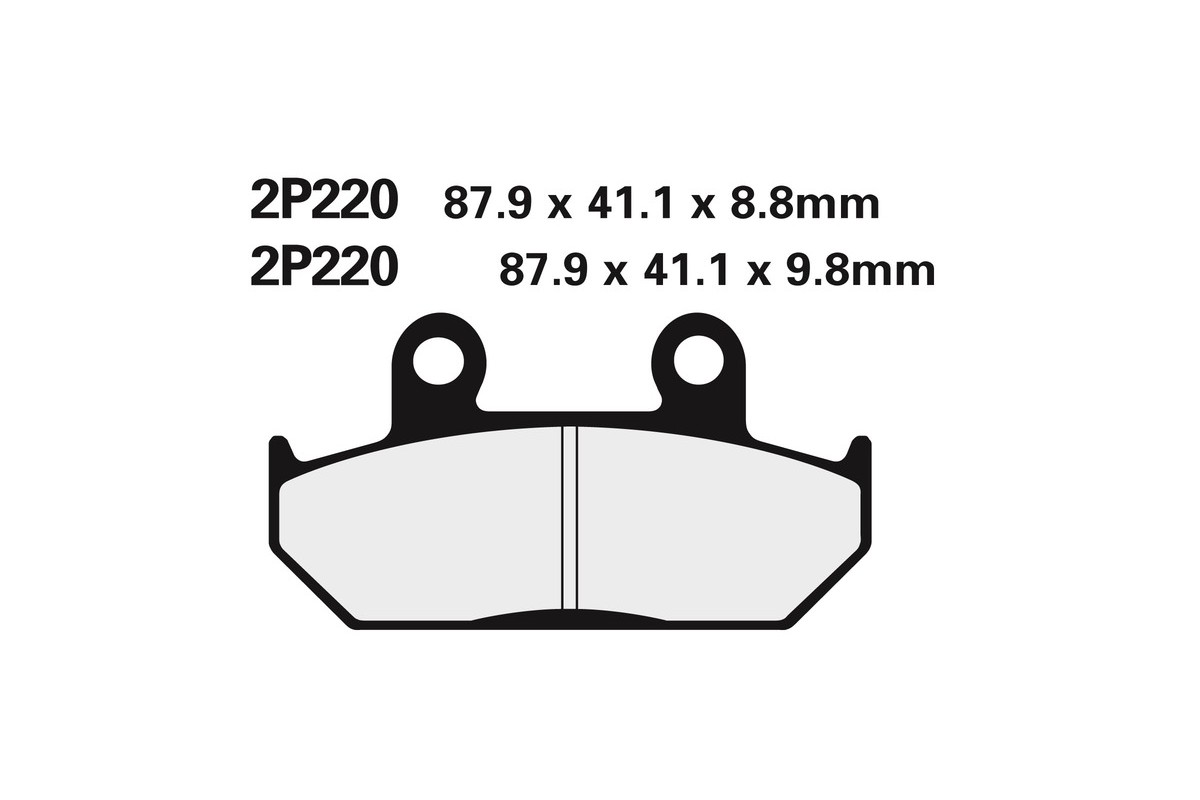 Plaquettes de frein NISSIN route semi-métallique - 2P-220NS