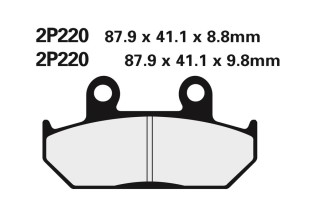 Plaquettes de frein NISSIN route semi-métallique - 2P-220NS