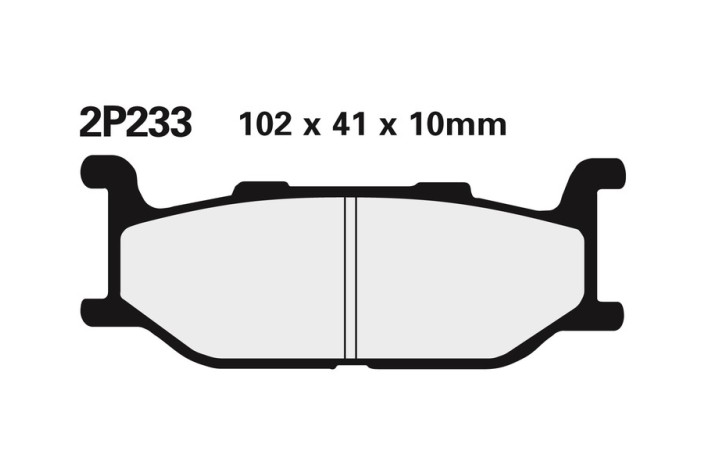 Plaquettes de frein NISSIN route semi-métallique - 2P-233NS