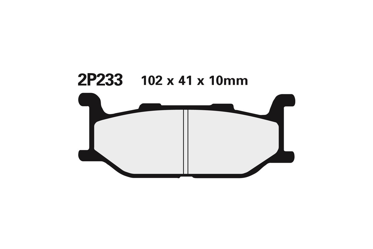 Plaquettes de frein NISSIN route semi-métallique - 2P-233NS