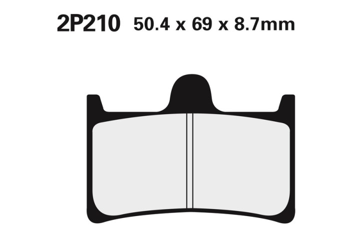 Plaquettes de frein NISSIN route /Off-Road métal fritté - 2P-210ST