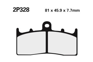 Plaquettes de frein NISSIN route /Off-Road métal fritté - 2P-328ST