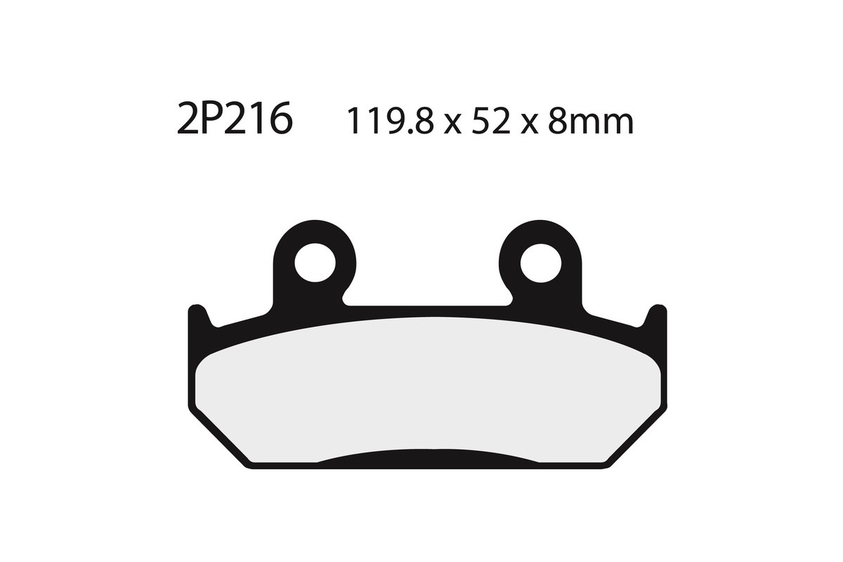 Plaquettes de frein NISSIN route semi-métallique - 2P-216NS