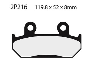 Plaquettes de frein NISSIN route semi-métallique - 2P-216NS
