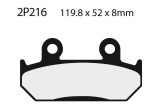 Plaquettes de frein NISSIN route semi-métallique - 2P-216NS