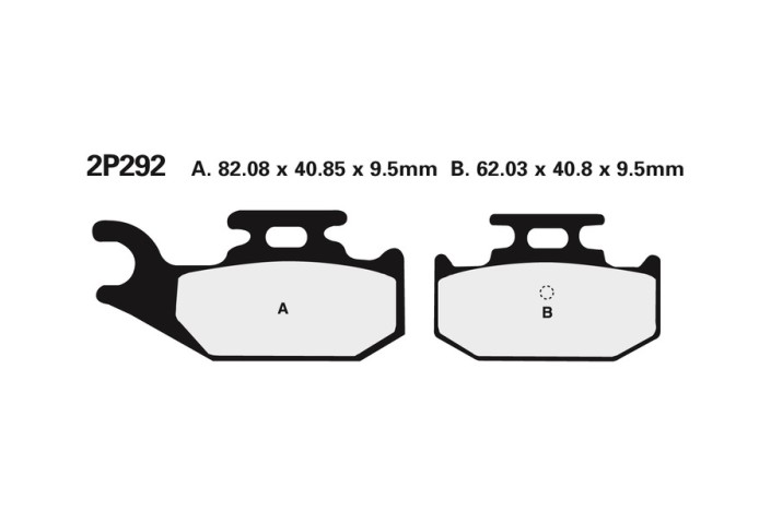 Plaquettes de frein NISSIN route /Off-Road métal fritté - 2P-292ST-MX