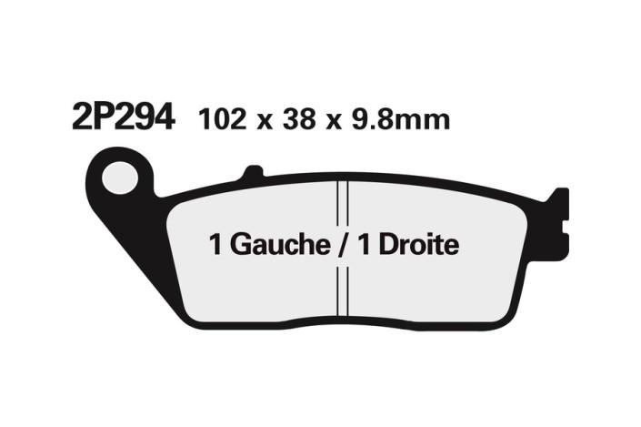 Plaquettes de frein NISSIN route semi-métallique - 2P-281NS