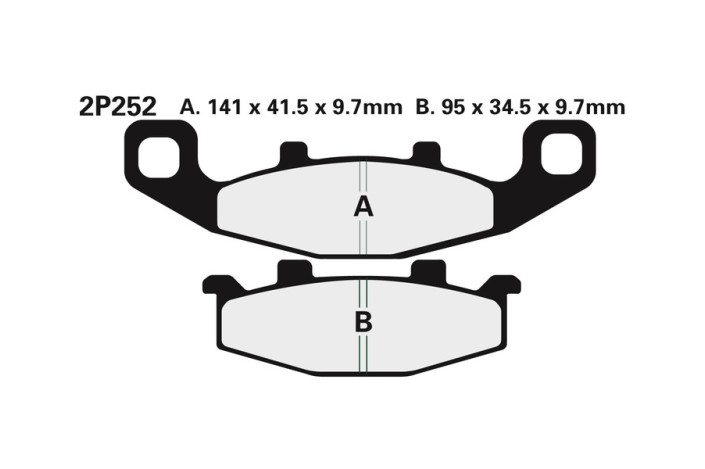 Plaquettes de frein NISSIN route semi-métallique - 2P-252NS
