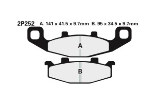 Plaquettes de frein NISSIN route semi-métallique - 2P-252NS