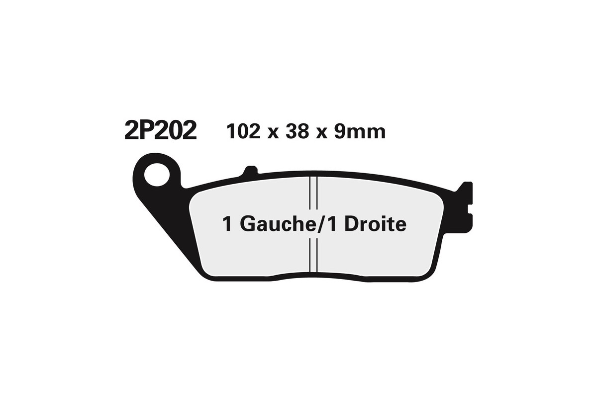 Plaquettes de frein NISSIN route semi-métallique - 2P-202NS