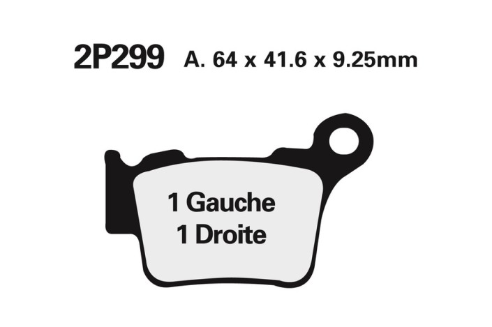 Plaquettes de frein NISSIN route /Off-Road métal fritté - 2P-299ST